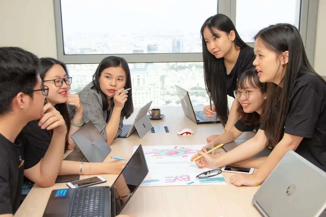 Marketing team collaboration workspace
